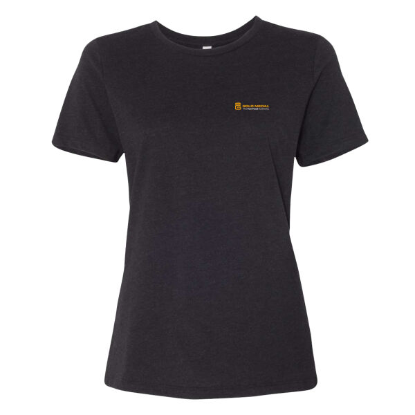 Gold Medal Tagline Printed - Women’s Relaxed Fit Heather CVC Tee Thumbnail