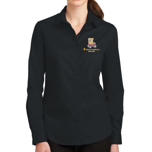Gold Medal Popcorn Cart Embroidered - Wrinkle Resistant Button Down Thumbnail