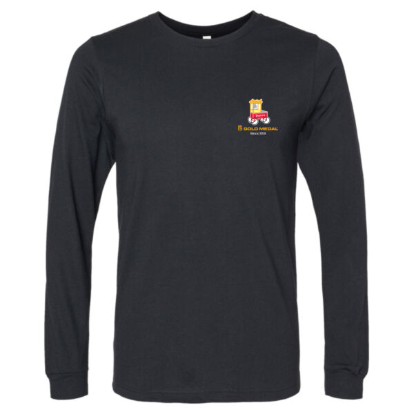 Gold Medal Popcorn Cart Printed - Unisex Heather CVC Long Sleeve Tee Thumbnail