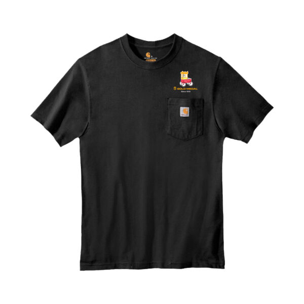 Gold Medal Popcorn Cart Embroidered - Workwear Pocket Short Sleeve T Shirt Thumbnail