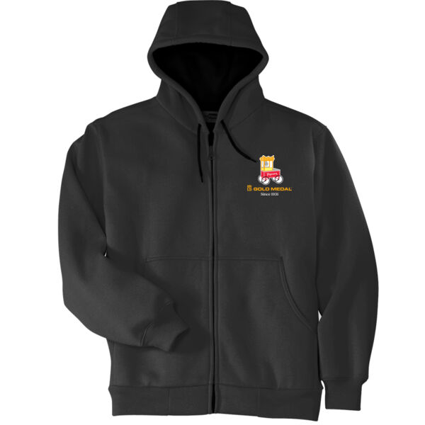 Gold Medal Popcorn Cart Embroidered - Heavyweight Full Zip Hooded Sweatshirt with Thermal Lining Thumbnail