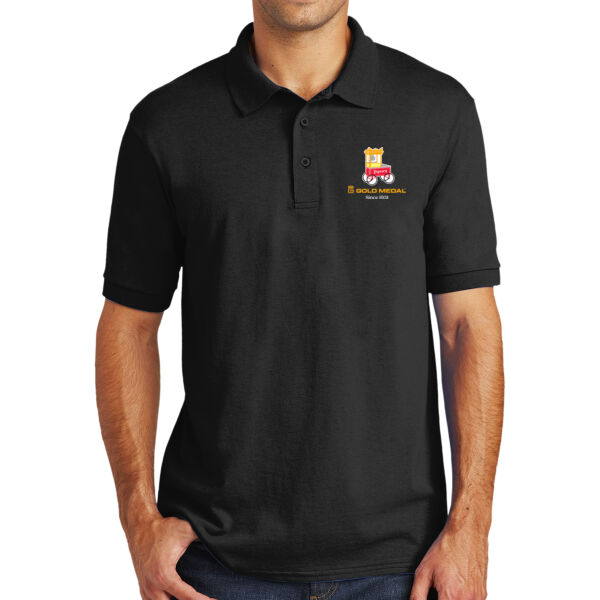 Gold Medal Popcorn Cart Printed - Core Blend Jersey Knit Polo Thumbnail